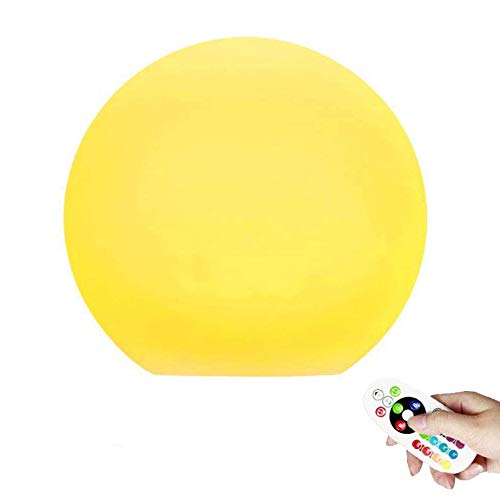 KEEDA LED RGB Kugelleuchten Dimmbar Nachttischlampe, Fernbedienung LED Licht, 16 Farbwechsel Lichter, 4 Blitzmodi Stimmungslicht für Schlafzimmer/Wohnzimmer/Kinder (Ball,15cm) von KEEDA