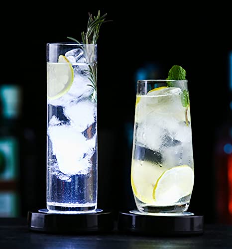 KEEDA USB wiederaufladbar LED-Untersetzer für Getränke, Cocktail, Bier, Getränke, Weinflasche, Party, Bar, Club (Weiß Licht) von KEEDA