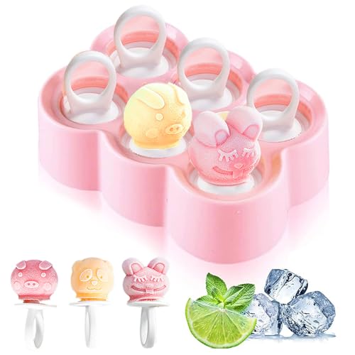 Eisformen Kinder, 6 Eisform Eis am Stiel, Eisformen Silikon, Mini Eisförmchen Stieleisformer, Klein Popsicle Formen, Mini Eisform, Eis zum Selber Machen Formen von KEELYY