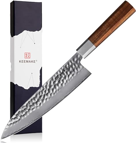 KEEMAKE Küchenmesser Kochmesser Profi Messer - 8 zoll Japanisches Messer 20 cm Küchenmesser scharf Kochmesser Messer Küche Fleischmesser Chefmesser Kitchen Knife von KEEMAKE