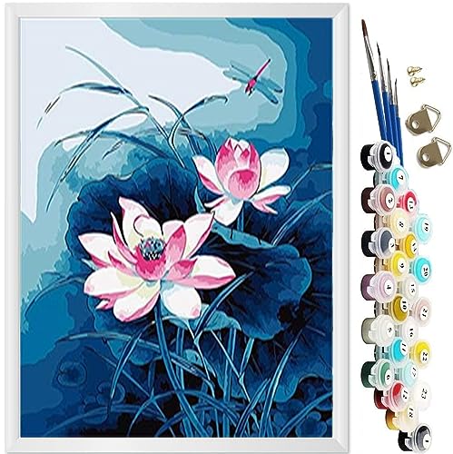KEEMOSO Malen Nach Zahlen Erwachsene DIY Ölgemälde Leinwand Set mit 3 Pinsel und Acrylpigment für Frauen Home Deko- Eleganter Lotus Ohne Rahmen 40 x 50 cm KEEMOSO Malen Nach Zahlen Erwachsene DIY Ölgemälde Leinwand Set mit 3 Pinsel und Acrylpigment für Frauen Home Deko- Eleganter Lotus Ohne Rahmen 40 x 50 cm von KEEMOSO