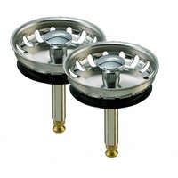 Keenberk - 2er Set Siebkörbchen für Spülen-Ablauf ø 54mm ( 1 1/2 Zoll ) Siebkorb Excenterbedienung, für Franke Spüle EuroForm efg 614 bis Baujahr 2006 von KEENBERK