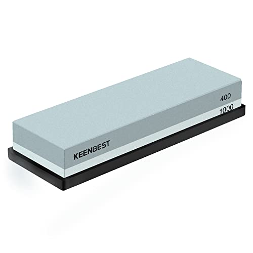 Schleifstein Messer 400 1000 Wetzstein Messer Schleifstein Set Abziehstein Wetzstein für Messer Messerschärfer Whetstone Sharpening Stone Messerschleifsteine Schleifstein Stechbeitel Grau von KEENBEST