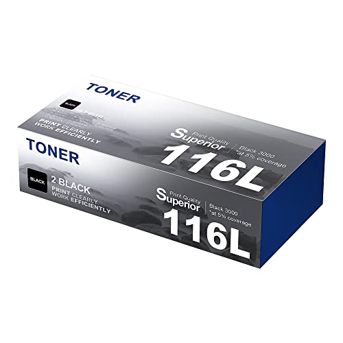 2er-Pack MLT-D116L D116L MLTD116L Toner Schwarz für Samsung Xpress M2675FN Toner M2885FW M2825ND M2625D M2875FD M2835DW M2875FW M2825DW M2825DW M2825 M2885 M2875 von KEENKLE