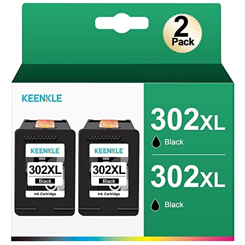 KEENKLE 302 XL Schwarz Druckerpatronen Kompatibel für HP 302 Druckerpatronen für HP Envy 4525 4520 4527 für DeskJet 3630 3636 2130 für HP Officejet 4655 5230 3830 3831 3834 von KEENKLE