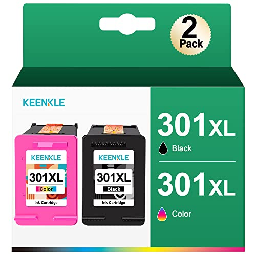 KEENKLE 301XL 301 XL Patronen Ersatz für 301 Druckerpatronen 301XL Multipack für Deskjet 2540 3050 2050 2544 2620, für Envy 4500 5530 4630 4504 4632 4502 (Schwarz, Farbe) von KEENKLE