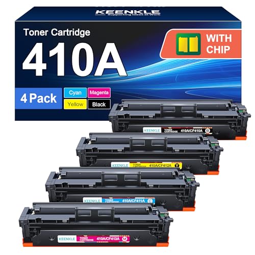KEENKLE 410A Toner kompatibel für HP 410X Multipack, CF410A CF410X, für HP MFP m477fdw, Color Laserjet Pro MFP M477fdw M477fdn M452nw M377dw M452dn M452dw M477dw, 4er-Pack von KEENKLE