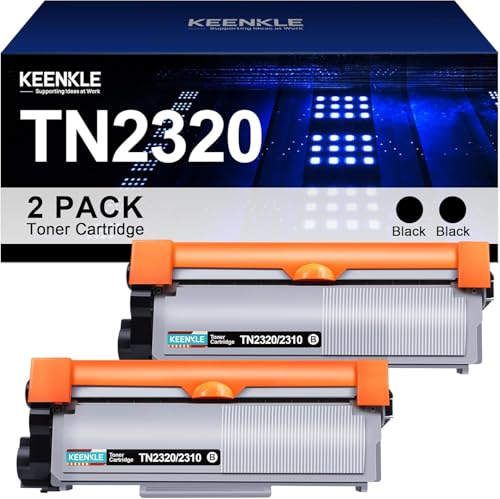 KEENKLE TN2320 TN-2320 Kompatibel für Brother TN 2320 TN-2310 TN2310 Toner für Brother MFC-L2700DW MFC-L2700DN DCP-L2520DW HL-L2340DW MFC-L2740DW MFC-L2720DW HL-L2300D HL-L2360DN (Schwarz, 2er-Pack) von KEENKLE