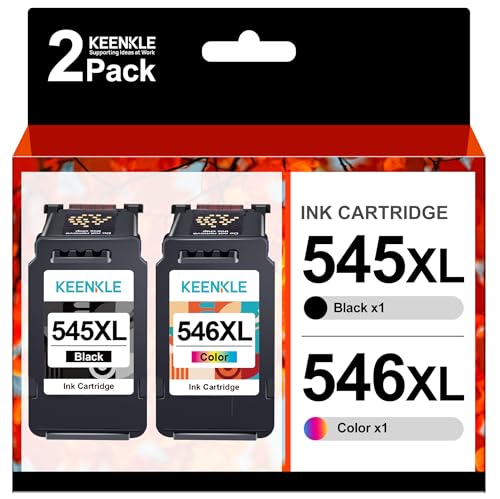 KEENKLE PG-545XL CL-546XL Druckerpatronen Multipack für Canon Druckerpatronen 545 546 XL Patronen für PIXMA TS3451 MX495 TR4550 TS3150 TR4551 MX490 MG2555S MG3050 TS3350 TS3151 MG2950S TR4500 von KEENKLE