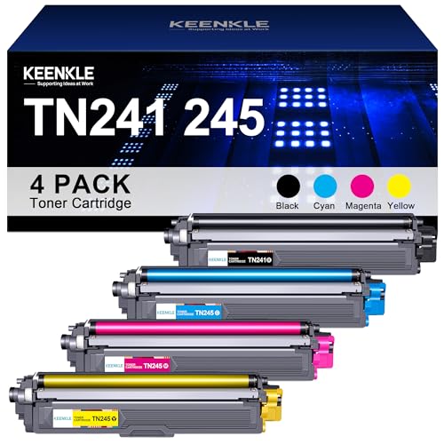 KEENKLE TN241 TN245 Kompatibel für Brother TN242 TN246 TN-241 TN-245 TN-242BK für Toner Brother MFC 9332CDW DCP 9022CDW MFC 9142CDN HL-3142CW HL-3152CDW MFC-9342CDW​(1 Schwarz,1 Cyan,1 Gelb,1 Magenta) von KEENKLE