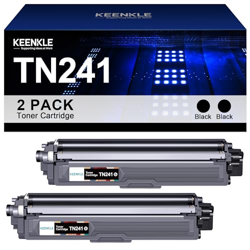 KEENKLE TN241BK TN242BK Kompatibel für Brother TN-241 TN-242 TN245 TN246 für Toner Brother MFC 9332CDW DCP 9022CDW MFC 9142 CDN HL-3142CW HL-3152CDW MFC-9342CDW (2 Schwarz) von KEENKLE