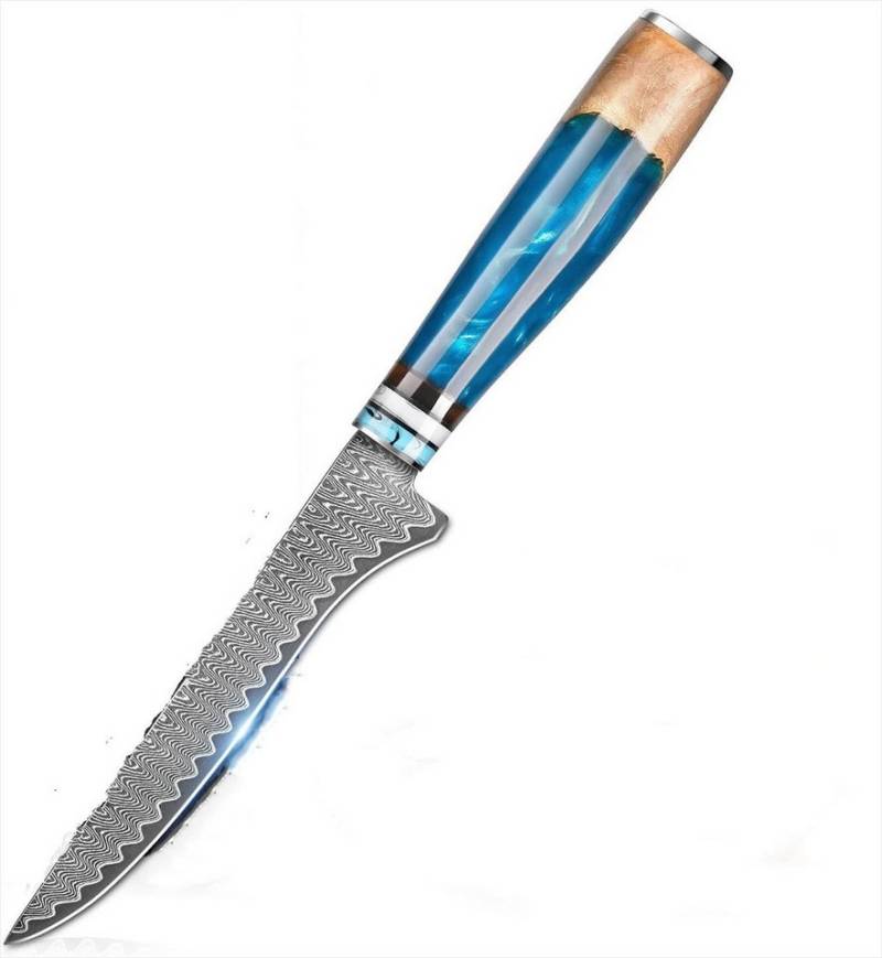 KEENZO Ausbeinmesser Damast Filetiermesser 15cm Fisch Filiermesser 67 Schichten Damaststahl, damaststahl, Harzgriff KEENZO Ausbeinmesser Damast Filetiermesser 15cm Fisch Filiermesser 67 Schichten Damaststahl, damaststahl, Harzgriff von KEENZO