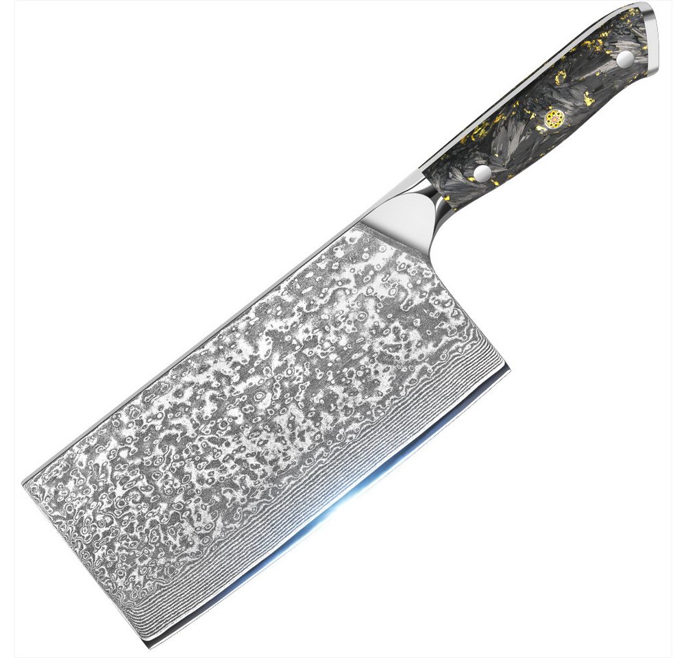 KEENZO Damastmesser Damaststahl 17.6cm Hackmesser Nakirimesser Küchenmesser von KEENZO