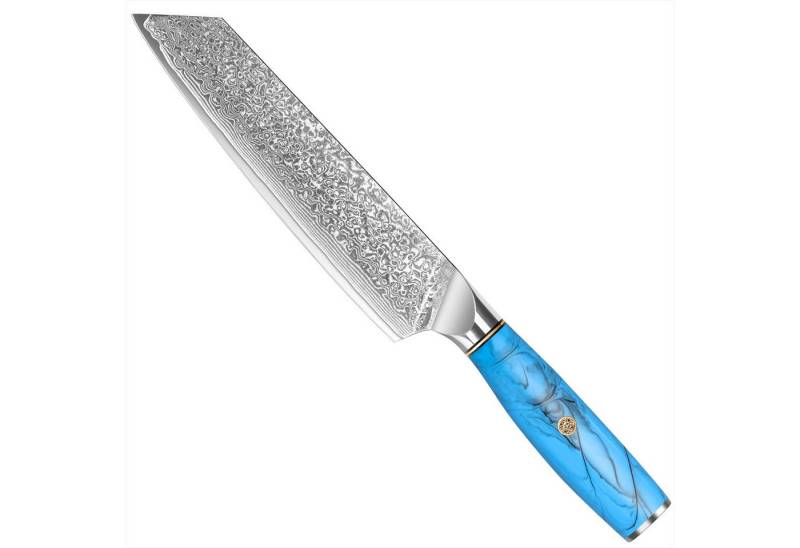 KEENZO Damastmesser Kiritsuke Messer Damast Chefmesser 20cm Klinge aus Damaststahl, Damaststahl von KEENZO