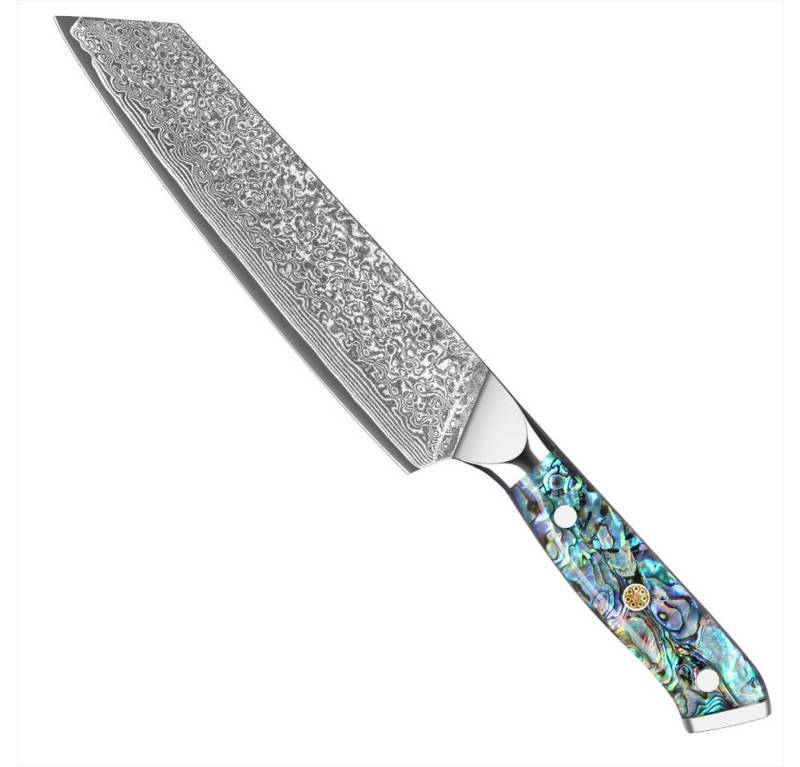 KEENZO Damastmesser Kiritsuke Messer Damast Chefmesser 20cm Klinge aus Damaststahl, Damaststahl von KEENZO