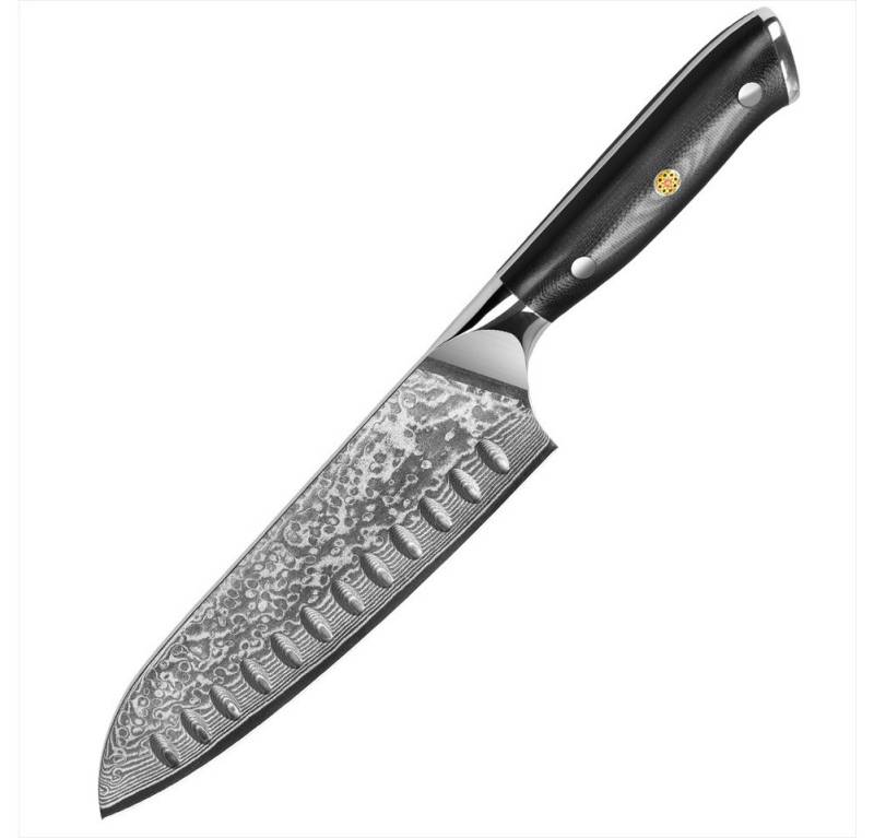 KEENZO Damastmesser Santokumesser 17cm Küchenmesser Damaszenerstahl G10 Griff KEENZO Damastmesser Santokumesser 17cm Küchenmesser Damaszenerstahl G10 Griff von KEENZO