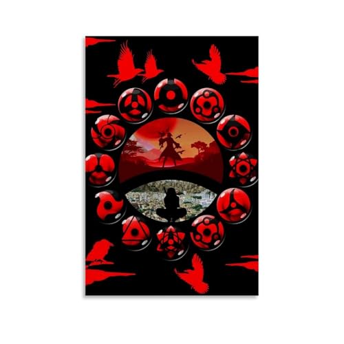 KEEP MARY Anime Uchiha Itachi Sharingan Wandkunst Bilddruck Moderne Familienzimmer Dekor 12x18inch(30x45cm) von KEEP MARY
