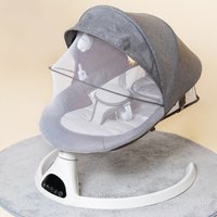Babyschaukel, 5-Gang-Elektrowippe, mit Fernbedienung, LED-Display, Bluetooth-Musik, USB, Grau Babyschaukel, 5-Gang-Elektrowippe, mit Fernbedienung, LED-Display, Bluetooth-Musik, USB, Grau von KEEPBUYING
