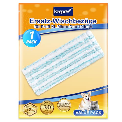 KEEPOW 1 Pack Ersatz-Wischbezüge für Leifheit Profi XL Micro Duo / Profi XL Cotton Plus alle Bodenwischer-Stiele, Flecken schnell entfernen, Effiziente Mikrofaser Ersatzbezug für alle Böden KEEPOW 1 Pack Ersatz-Wischbezüge für Leifheit Profi XL Micro Duo / Profi XL Cotton Plus alle Bodenwischer-Stiele, Flecken schnell entfernen, Effiziente Mikrofaser Ersatzbezug für alle Böden von KEEPOW