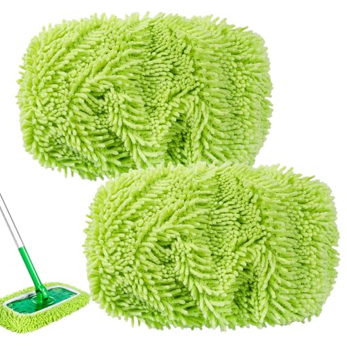 KEEPOW 2 Bodentücher für Swiffer Bodenwischer Feucht, Wiederverwendbare für Swiffer Bodentücher, Ideal für Swiffer Bodenwischer Nass, Mikrofaser-Tücher für Swiffer Sweeper Mop von KEEPOW