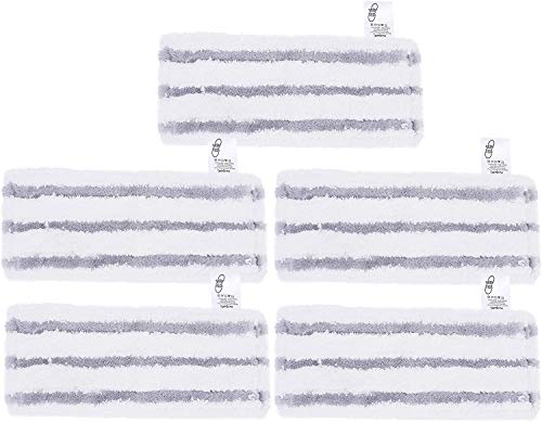 KEEPOW 5er-Pack Dampfreinigung-Microfaser-Tuch-Set für Kärcher Dampfreiniger EasyFix SC2, SC3, SC4, SC5 Bodendüse, aktualisierte Version, Grau von KEEPOW