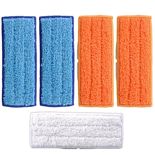 KEEPOW 5 Stück Waschbare&Wiederverwendbare Mopps Pads für iRobot Braava Jet 240 241 Enthält 2 Stück Nasswischtücher, 2 Stück Feuchtwischtücher,1 Trocke Wischtuch von KEEPOW
