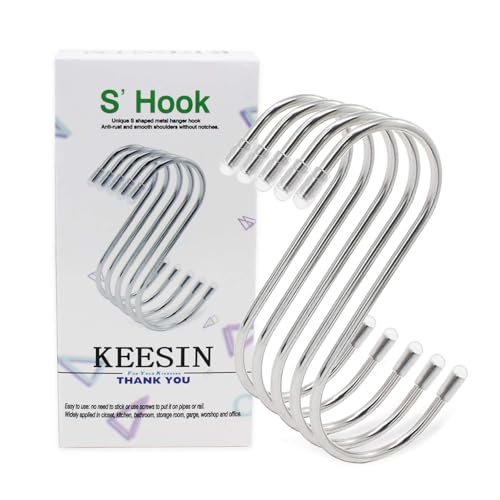 KEESIN S Haken,15 Stück Haken Edelstahl Haken Zum Einhängen Metallhaken für Badezimmer, Schlafzimmer, Büro, Küche, Geschäft(Groß) von KEESIN