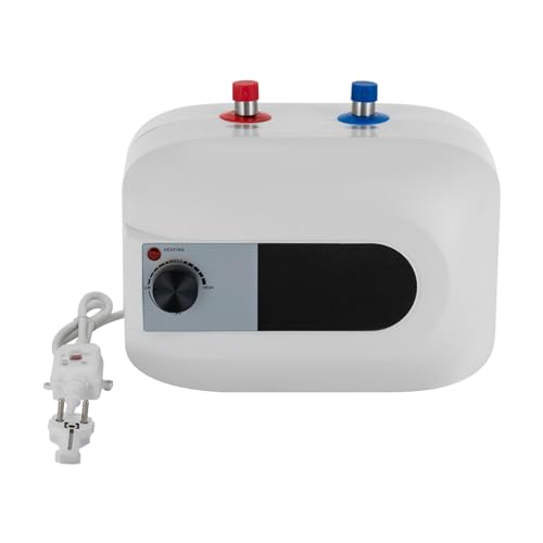 KEESUNG 220V 1500W Warmwasserspeicher, 6L Warmwasserbereiter mit Schirm Kleinspeicher Durchlauferhitzer Küche Elektrisch Druckfester Speicher Heizung für Küchen, Badezimmer von KEESUNG