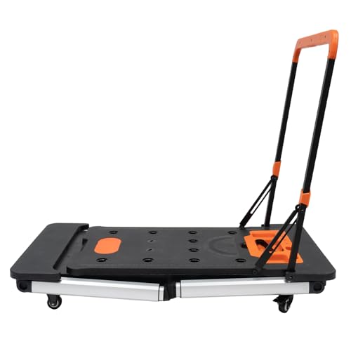KEESUNG 7-in-1 Klappbare Werkbank, Mobile Rollbrett Werkbank Bis 150KG Handkarren Plattform Transportwagen Handwagen Multifunktions GroßE DIY Arbeitsbühne Werktisch von KEESUNG