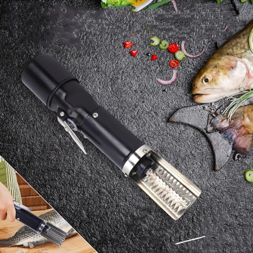 KEESUNG Elektrischer Fischschuppen-Entferner, Wiederaufladbaren Fischschuppenschaber Abkratzt Automatischer Wasserdichter Fischschuppen-Entferner Handheld-Elektrischer Fischentschupper Maschine von KEESUNG
