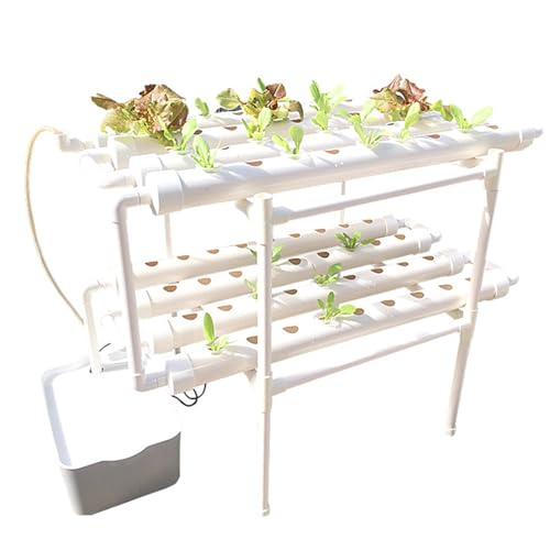 KEESUNG Hydroponic Grow Kits, 72 Löcher 8 Rohre 2 Layer Vertikale Konstruktion Plant Vegetable Hydrokultur Garten Terrasse Hydroponische Anzuchtsets Systeme für Gemüse,Blumen von KEESUNG