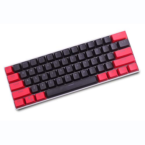 JakeTsai Tastenkappen, 61 Tastenkappen, Hintergrundbeleuchtung, zweifarbig, mechanische Tastatur, PBT-Tastenkappen, für GH60 / RK61 / ALT61 / Annie / Keyboard Poker-Tasten, nur Tastenkappen von KEEZSHOP