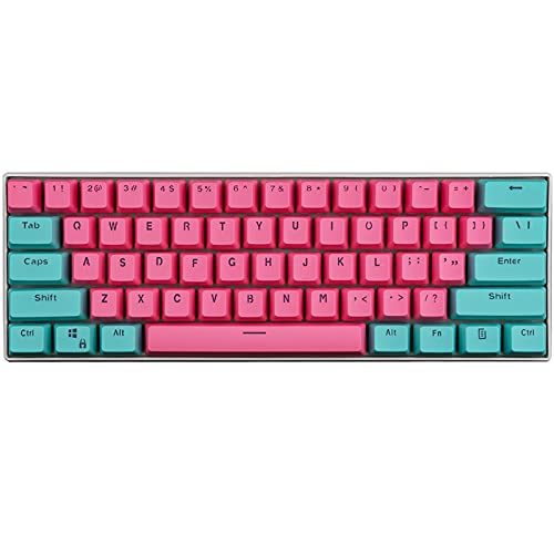 KEEZSHOP Keycaps, 61 Keycaps Backlight, Zwei Farben, mechanische Tastaturen, PBT Keycap für GH60/RK61/ALT66/Annie/Keycaps für Poker-Tastatur von KEEZSHOP