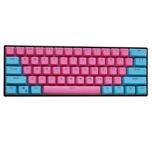 KEEZSHOP Keycaps, 61 Keycaps Backlight Zweifarbig Mechanische Tastatur PBT Tastenkappe für GH60 / RK61 / ALT61 / Annie/Keyboard Poker Keys von KEEZSHOP