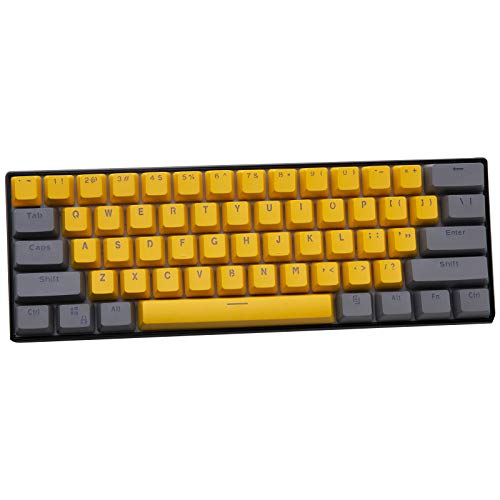 KEEZSHOP Keycaps, 61 Keycaps Backlight Zweifarbig Mechanische Tastatur PBT Tastenkappe für GH60 / RK61 / ALT61 / Annie/Keyboard Poker Keys von KEEZSHOP