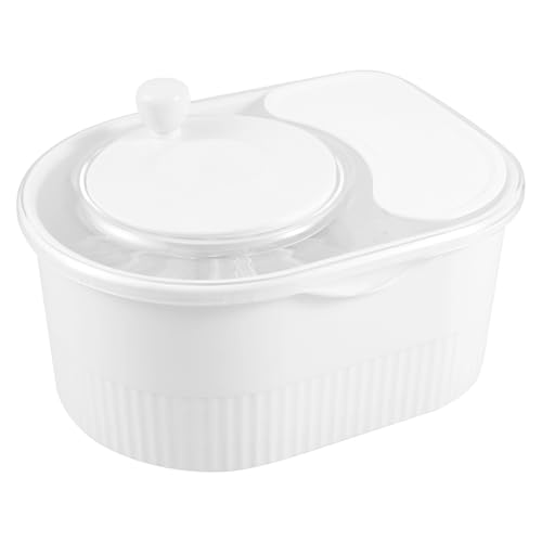 2-In-1 Küchensieb mit Deckel und Sieb Beerensieb ABS Multifunktions Abtropfsieb Gemüse Abtropfkorb Abtropfschale Abflusskorb Abtropfsieb Küche für Gemüse Obst von KEGAJEGA