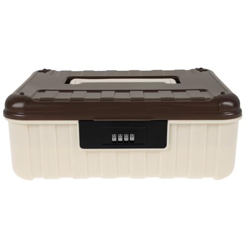 2 Schicht Medizinbox 30,5x24x11,8cm Abschließbare Medizinbox Klein Plastik Medikamenten Aufbewahrung Abschließbar zur Aufbewahrung von Mobiltelefonen Süßigkeiten Snacks Persönlichen Safes (Braun) 2 Schicht Medizinbox 30,5x24x11,8cm Abschließbare Medizinbox Klein Plastik Medikamenten Aufbewahrung Abschließbar zur Aufbewahrung von Mobiltelefonen Süßigkeiten Snacks Persönlichen Safes (Braun) von KEGAJEGA
