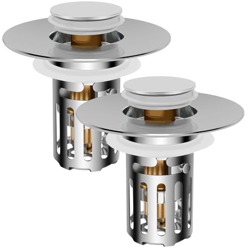 2 Stück Waschbeckenstöpsel 25-47mm Edelstahl Pop Up Abflusssieb mit 6 Unterlegscheiben Abflussstopfen Ablaufgarnitur Stöpsel Abflusssieb Waschbecken für Waschbecken Küchen Badezimmer 2 Stück Waschbeckenstöpsel 25-47mm Edelstahl Pop Up Abflusssieb mit 6 Unterlegscheiben Abflussstopfen Ablaufgarnitur Stöpsel Abflusssieb Waschbecken für Waschbecken Küchen Badezimmer von KEGAJEGA
