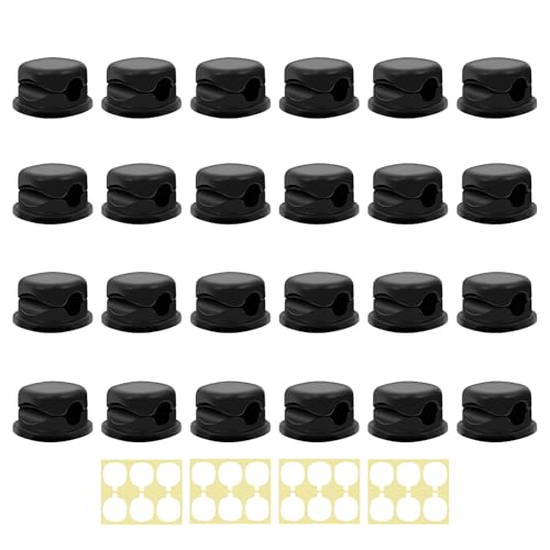24 Stück Kabelhalter 360° Drehbar Kabelclips ABS Kabelhalter Selbstklebend Magnetische Kabelmanagement Kabelhalter Magnetisch für Desktop Nachttisch Schreibtisch Ladekabel Audiokabel 24 Stück Kabelhalter 360° Drehbar Kabelclips ABS Kabelhalter Selbstklebend Magnetische Kabelmanagement Kabelhalter Magnetisch für Desktop Nachttisch Schreibtisch Ladekabel Audiokabel von KEGAJEGA