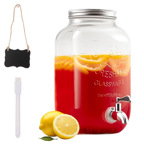 Getränkespender 4L Limonadenspender mit Zapfhahn Saftspender Gastro Limonadenspender Glas für Gekühlte Säfte Limonaden Selbstgemachte Getränke Familienfeiern Partys Feste Hochzeiten Getränkespender 4L Limonadenspender mit Zapfhahn Saftspender Gastro Limonadenspender Glas für Gekühlte Säfte Limonaden Selbstgemachte Getränke Familienfeiern Partys Feste Hochzeiten von KEGAJEGA