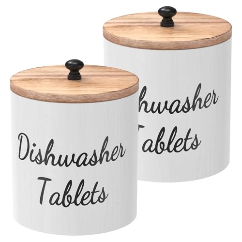 KEGAJEGA 2 Stück Tamponhalter 12x12,5cm Tampon Aufbewahrung Mit Deckel Wattepadspender Tamponhalter für Badezimmer Tampon Organizer Box für Badezimmer Schlafzimmer Schrank (Weiß) von KEGAJEGA
