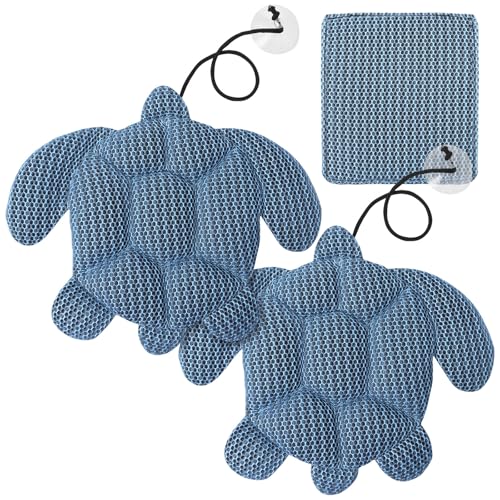 KEGAJEGA 3 Stück Hot Tub Scum Absorber Polyester Ölabsorbierender Schwamm 3D Pool Scum Absorber Poolreiniger Schildkröte Whirlpool Schaum Absorber für Whirlpools Pools Spas von KEGAJEGA