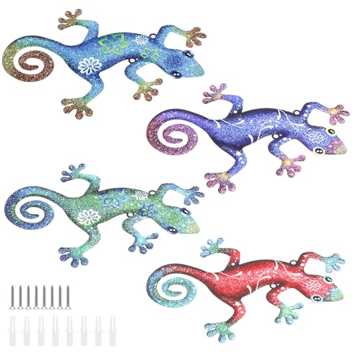 KEGAJEGA 4 Stück Metall Gecko Gartendeko 20x14,5cm Skulptur mit 8 Schrauben 8 Spreizrohren Eidechsen Garten Deko für Wohnzimmer Terrasse Zaun Garten Hofdekoration KEGAJEGA 4 Stück Metall Gecko Gartendeko 20x14,5cm Skulptur mit 8 Schrauben 8 Spreizrohren Eidechsen Garten Deko für Wohnzimmer Terrasse Zaun Garten Hofdekoration von KEGAJEGA