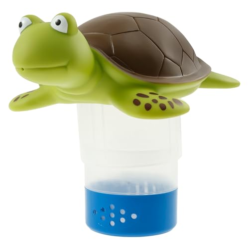 KEGAJEGA Chlor Dosierschwimmer Schildkröte 3 Zoll Dosierschwimmer PVC Schwimmender Chlorspender Chlordosierschwimmer Pool Klein Chlorschwimmer für Pool Aquarien Spas Wasserparks von KEGAJEGA