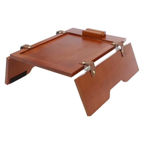 KEGAJEGA Sofatablett 34x24x3,5cm Sofa Armlehne Tablett mit 360° Drehbare Halterung Bamboo Sofa Armlehnenablage zur Aufbewahrung von Snacks Getränken Handys Fernbedienungen von KEGAJEGA