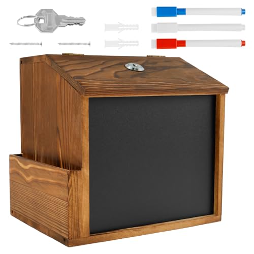 Vorschlagsbox mit Schloss Seitlicher Nut 21x16X20cm Wandhalterun Wahlurne Holz Langlebig Spendenbox Holz Abschließbar für Wohnungen Restaurants Kirchen Büros Vorschlagsbox mit Schloss Seitlicher Nut 21x16X20cm Wandhalterun Wahlurne Holz Langlebig Spendenbox Holz Abschließbar für Wohnungen Restaurants Kirchen Büros von KEGAJEGA