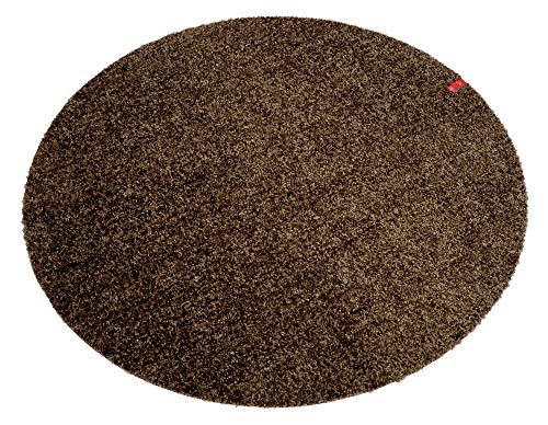 Keilbach 44340, runde Fußmatte point.brown, maschinenwaschbar, Durchmesser 85 cm, nur 9 mm dick, hochwertiger Flor, Braun, One Size von Keilbach