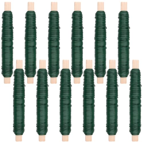 KEILEOHO 12 Stück Blumendraht Grün 0,7 mm x 35 m, Grüner Bindedraht Wickeldraht Basteldraht Zum Basteln für Garten, Floristik, DIY Handwerk KEILEOHO 12 Stück Blumendraht Grün 0,7 mm x 35 m, Grüner Bindedraht Wickeldraht Basteldraht Zum Basteln für Garten, Floristik, DIY Handwerk von KEILEOHO