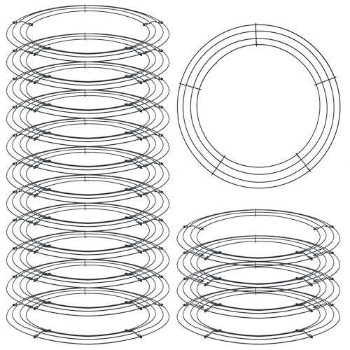 KEILEOHO 16 Stück 12 Zoll Draht Kranz Ringe, 30 cm Draht Kranz Rahmen für Dekoration DIY, Grün KEILEOHO 16 Stück 12 Zoll Draht Kranz Ringe, 30 cm Draht Kranz Rahmen für Dekoration DIY, Grün von KEILEOHO