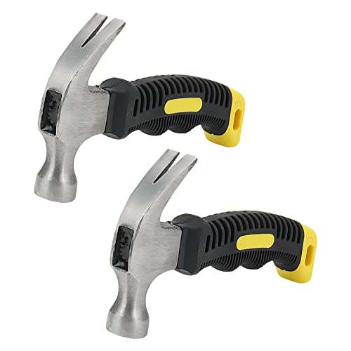 KEILEOHO 2 x 340 g Mini-Klauenhammer, 16,4 cm kleine Klauenhammer, kleiner Klauenhammer für den Innen- und Außenbereich KEILEOHO 2 x 340 g Mini-Klauenhammer, 16,4 cm kleine Klauenhammer, kleiner Klauenhammer für den Innen- und Außenbereich von KEILEOHO